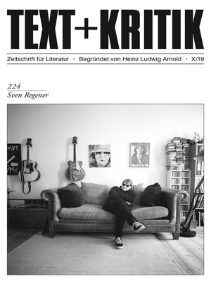 cover image of TEXT + KRITIK 224--Sven Regener